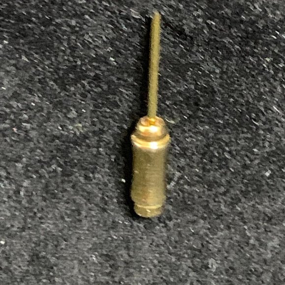 Vintage Gold Tone Hand Painted Covered Bridge Stick Pin Signed Mae (2156) - Picture 5 of 7